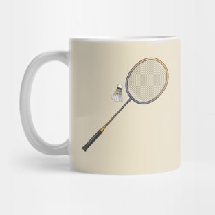 Badminton Racket and Shuttlecock Mug